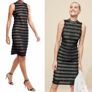 J. Crew Black Fringe Sheath Dress Size 8 Little Black Dress LBD